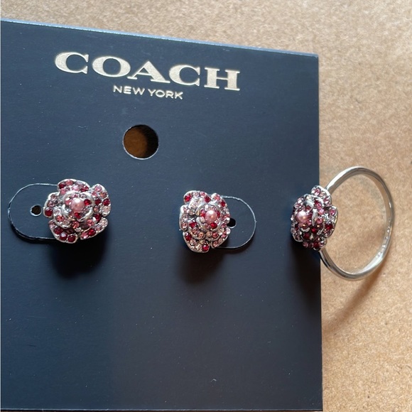 Coach ring/earring set - Picture 2 of 3